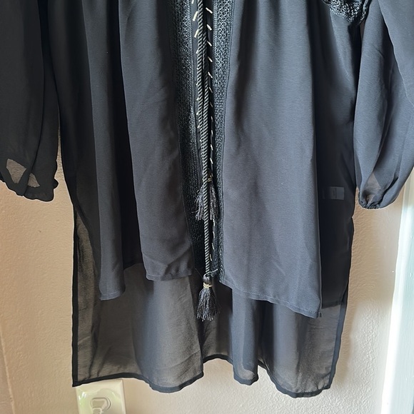 CATO Embroidered Long Sleeve Kimono Coverup - Picture 8 of 9